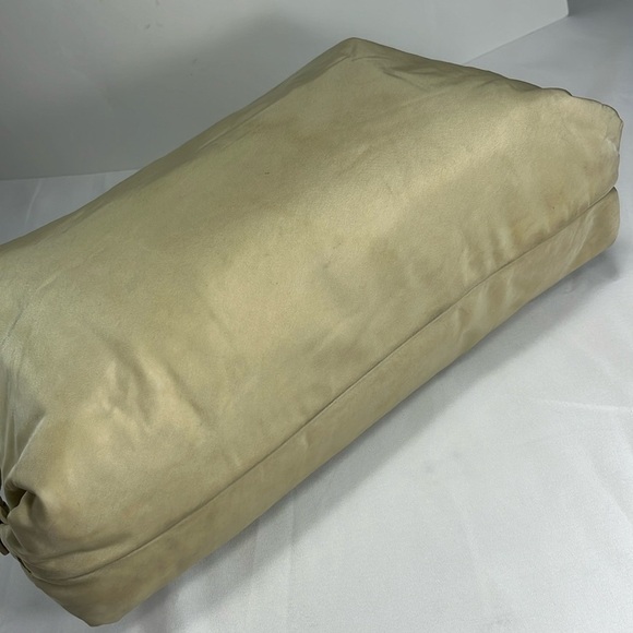 Dooney & Bourke Tan/Cream Hobo Satchel Bag, Nylon & Leather - Picture 10 of 16